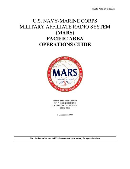 Pacific Area Op Guide - Navy-Marine Corps MARS