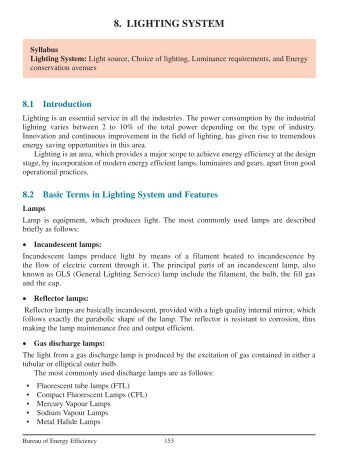 8. LIGHTING SYSTEM - Bureau of Energy Efficiency