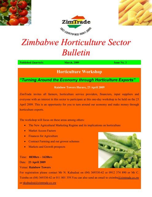 Zimbabwe Horticulture Sector Bulleti nn - ZimTrade