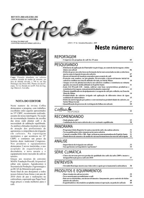 Revista Coffea - Número 16 - Fundação Procafé