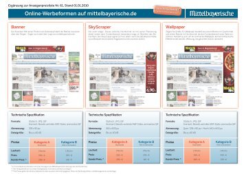Online-Werbeformen auf mittelbayerische.de