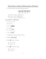 Chain Rule & Implicit Differentiation Worksheet
