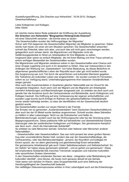 Bernhard Löffler, DGB-Nordwürttemberg - Diaphania
