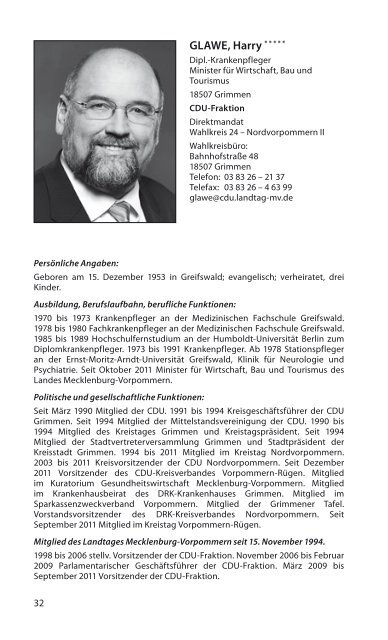 Abgeordnete und Gremien - Landtag Mecklenburg Vorpommern