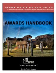 GPRC Scholarships, Awards & Bursaries Booklet - Grande Prairie ...
