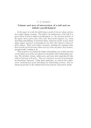 Volume and area of intersection of a ball and an ... - Issues of Analysis