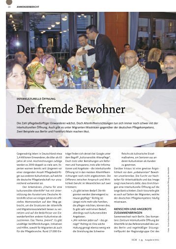 Artikel "Der fremde Bewohner"