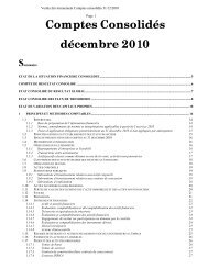 Comptes ConsolidÃ©s dÃ©cembre 2010 - Veolia Finance - Veolia ...