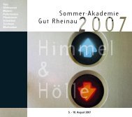 Sommer-Akademie Gut Rheinau - Sommerakademie Rheinau