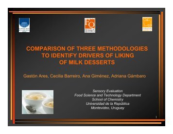 Comparison of three methodologies to identify drivers of liking of ...