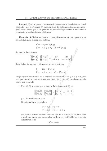 CAP´ITULO 8 INTRODUCCION A LA TEORIA DE ESTABILIDAD