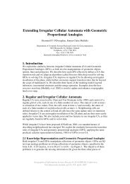 Extending Irregular Cellular Automata with Geometric - Computer ...