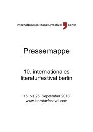 pressemappe 2010_final_dt - Internationales Literaturfestival Berlin