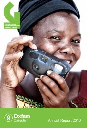 Annual Report 2010 - Oxfam Canada