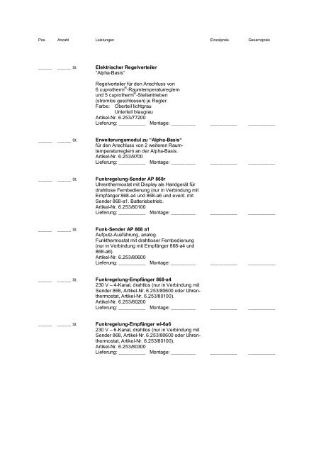 Ausschreibung