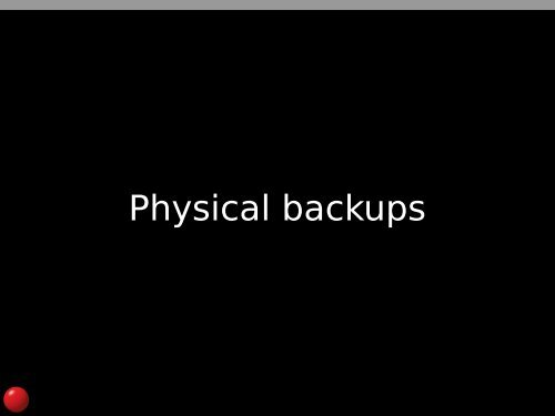 Backup strategies