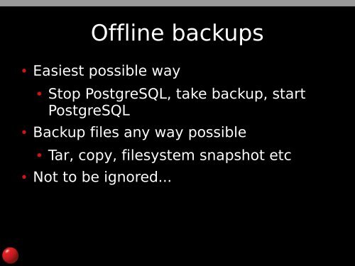 Backup strategies