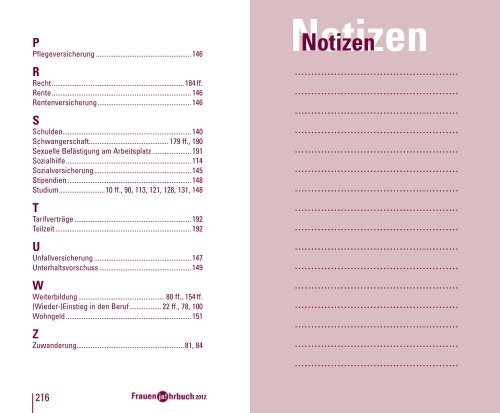 Adressen Adressen - Frauenjahrbuch