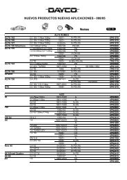 NUEVOS PRODUCTOS NUEVAS APLICACIONES - 008/05 - Dayco