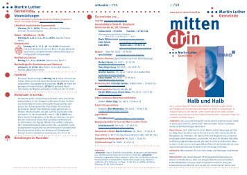 mittendrin 1-2-2013 - Martin-Luther-Gemeinde Bremen-Findorff