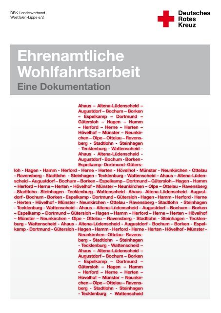 Ehrenamtliche Wohlfahrtsarbeit Drk Landesverband Westfalen