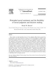 Principled moral sentiment and the flexibility of moral judgment and ...