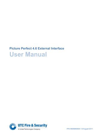 Picture Perfect 4.6 External Interface User Manual - UTCFS Global ...