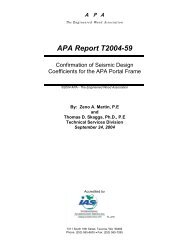 APA Report T2004-59 - APA - The Engineered Wood Association