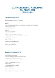 xliii congresso nazionale sin rimini 2012 - SocietÃ  italiana di ...