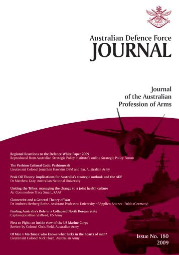ISSUE 180 : Nov/Dec - 2009 - Australian Defence Force Journal