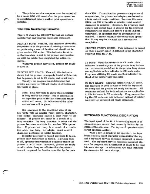 Systems Reference Library - All about the IBM 1130 Computing ...