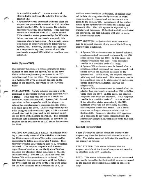 Systems Reference Library - All about the IBM 1130 Computing ...