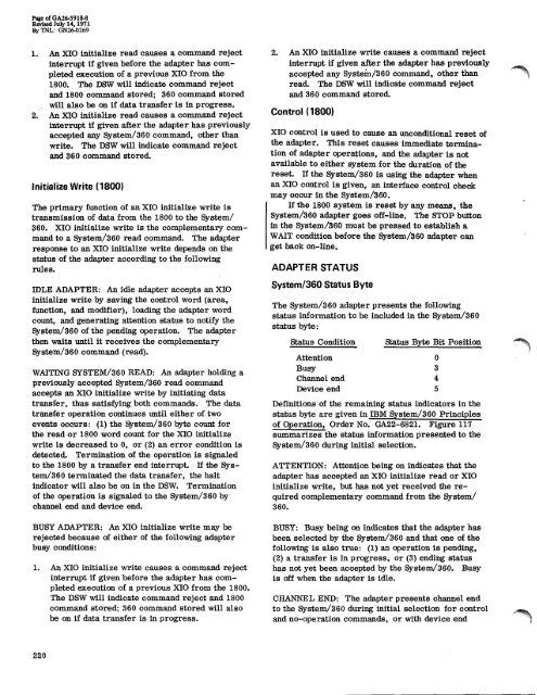 Systems Reference Library - All about the IBM 1130 Computing ...