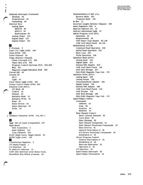 Systems Reference Library - All about the IBM 1130 Computing ...