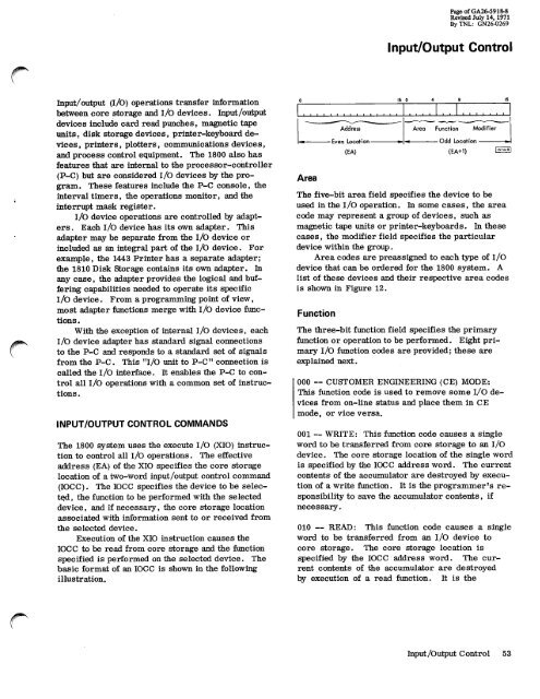 Systems Reference Library - All about the IBM 1130 Computing ...