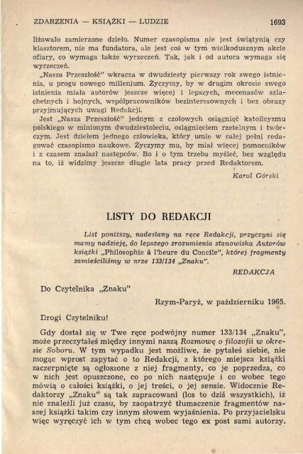 Nr 137-138, listopad-grudzieÅ 1965 - Znak