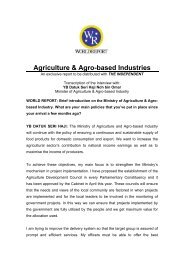 Agriculture & Agro-based Industries - World Report