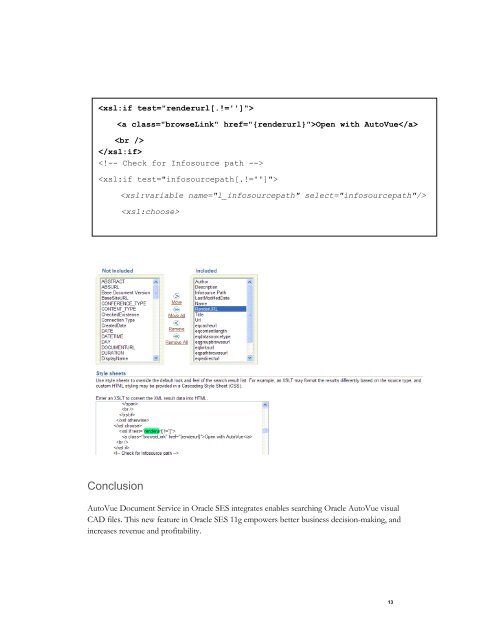 Oracle SES Autovue Integration