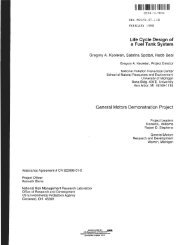 Life Cycle Design of a Fuel Tank System - Center for Sustainable ...