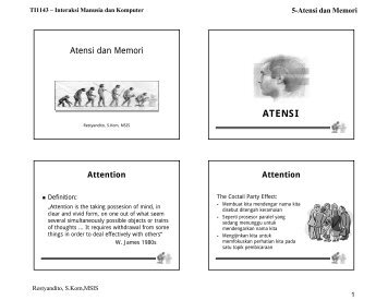 5-Atensi dan Memori