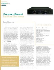 Elite 15 PF Linear AC Power Conditioner - Furman Sound