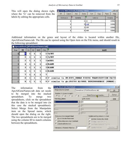 Analysis of microarray data - VSN International