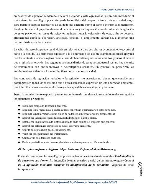 caracterizacion de la enfermedad de alzheimer en nicaragua