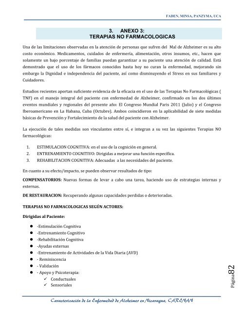 caracterizacion de la enfermedad de alzheimer en nicaragua