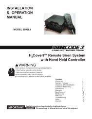 H2Covert Siren Installation Guide - Code 3 Public Safety Equipment