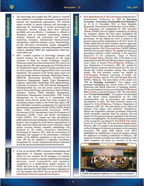 Newsletter bulletin Dec 2012 -Web - Institute of Public Enterprise