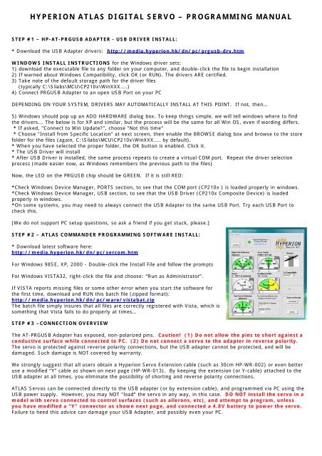 Hyperion Atlas Digital Servo A Programming Manual