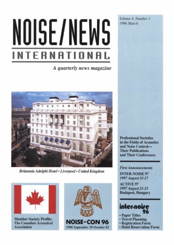 Volume 4, Number 1, March, 1996 - Noise News International
