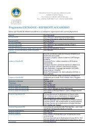 Lista REFERENTI ACCADEMICI - UCSC International - UniversitÃ  ...