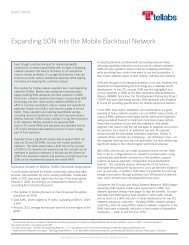 Expanding SON into the Mobile Backhaul Network from our ... - Tellabs